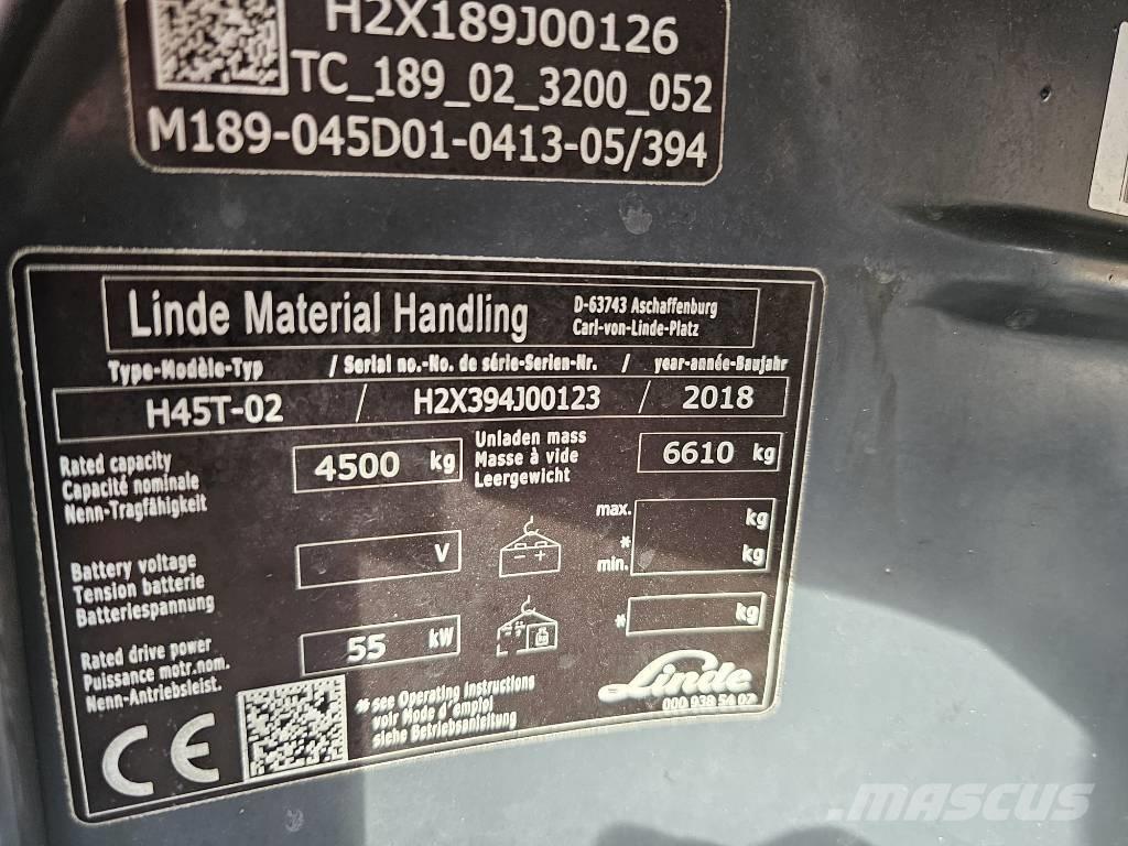 Linde H45T-02 شاحنات LPG