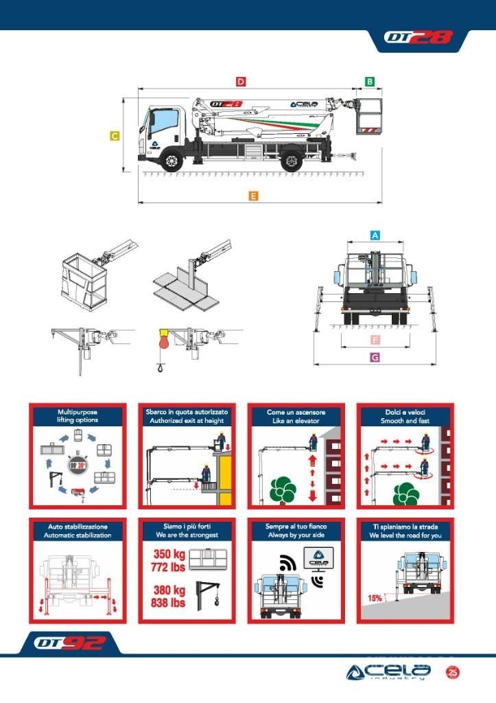 Cela DT 28 المنصات الهوائية المثبتة على شاحنة