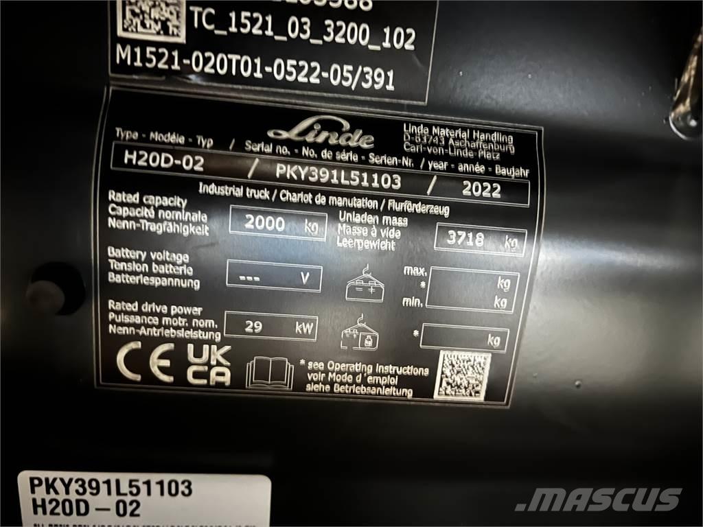 Linde H20D شاحنات الديزل