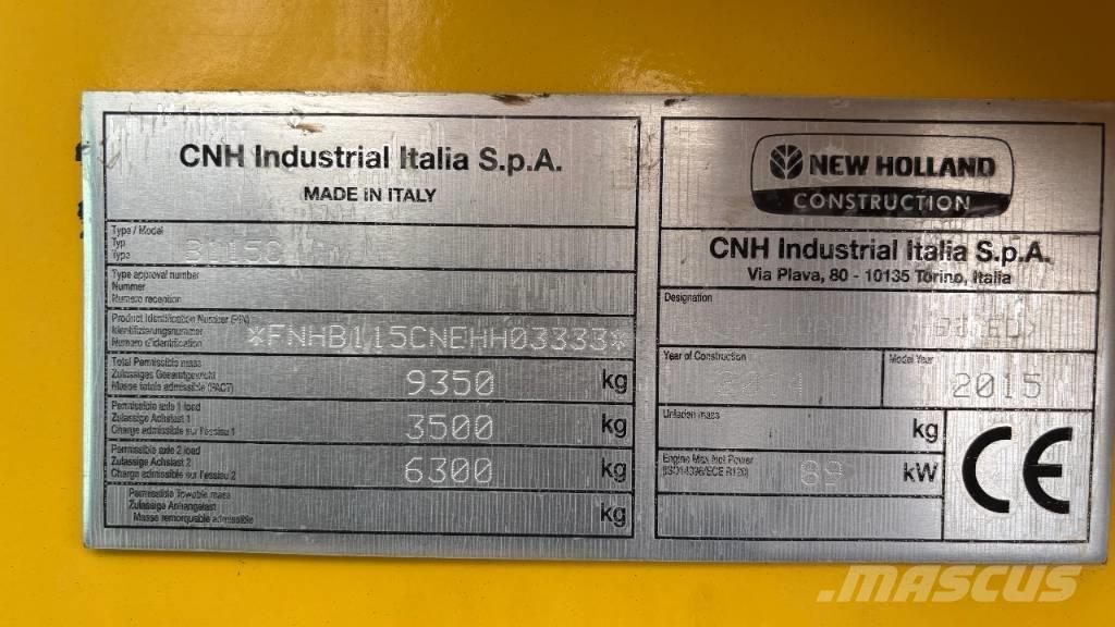 New Holland B 115 C لوادر ذات جرافات عكسية