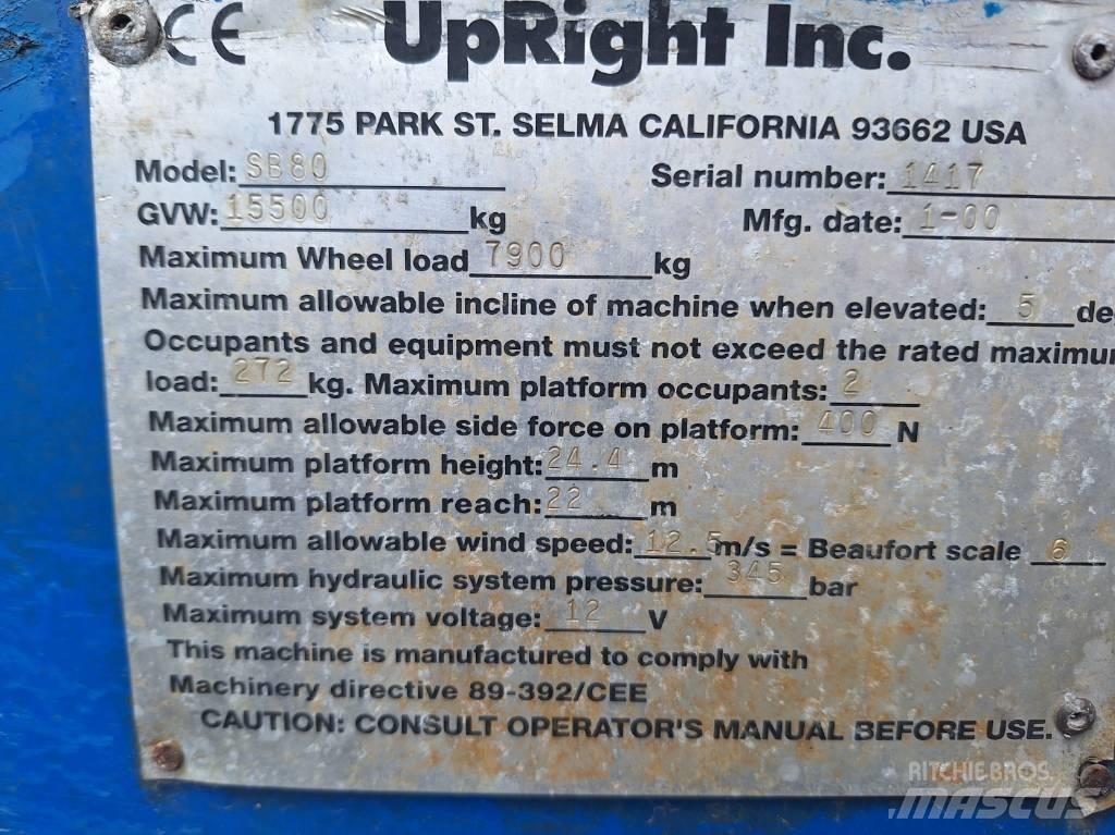UpRight SB80 رافعات سلة تلسكوبية