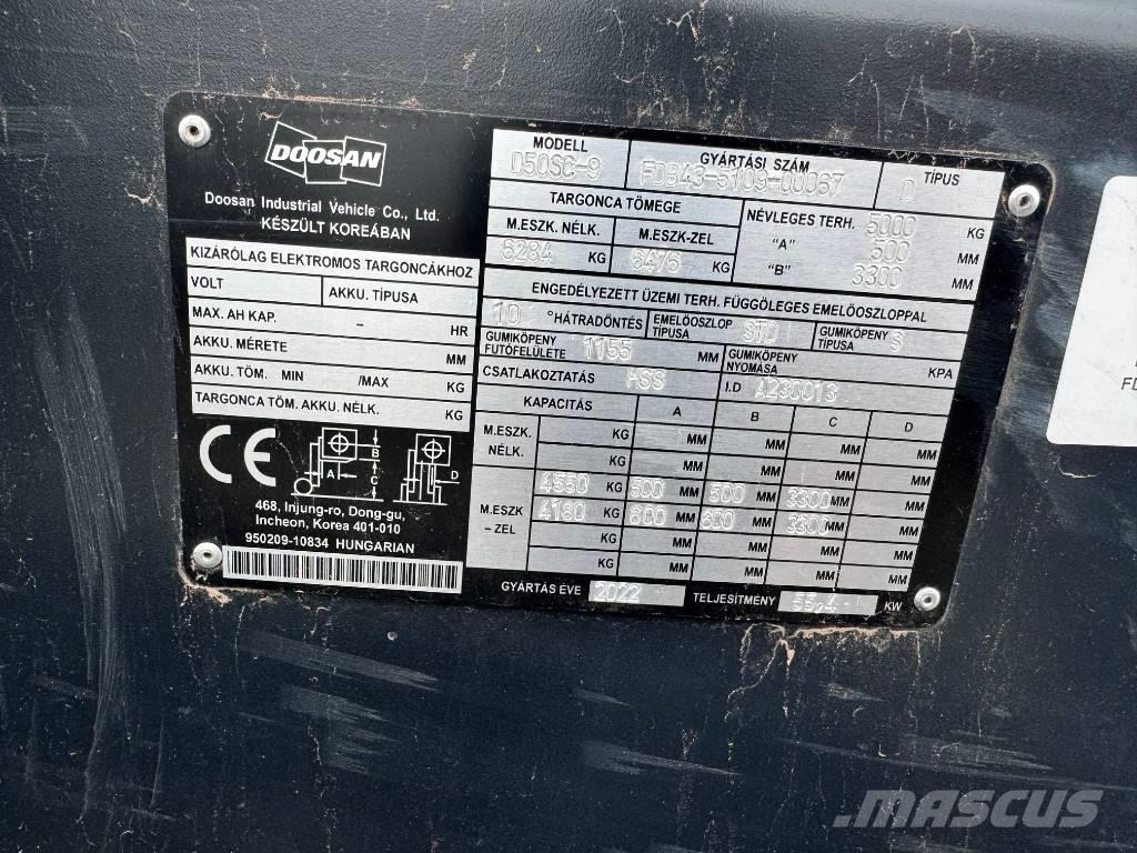 Doosan D 50,  130üó!!! 5t شاحنات الديزل