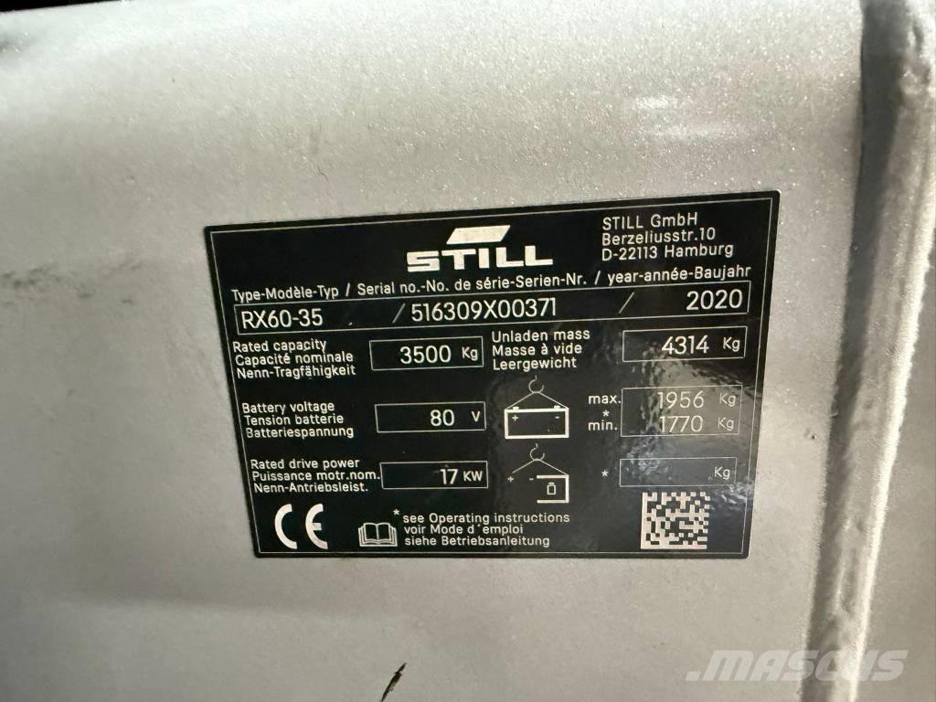Still RX 60-35 شاحنات ذات رافعات شوكية تعمل بالكهرباء