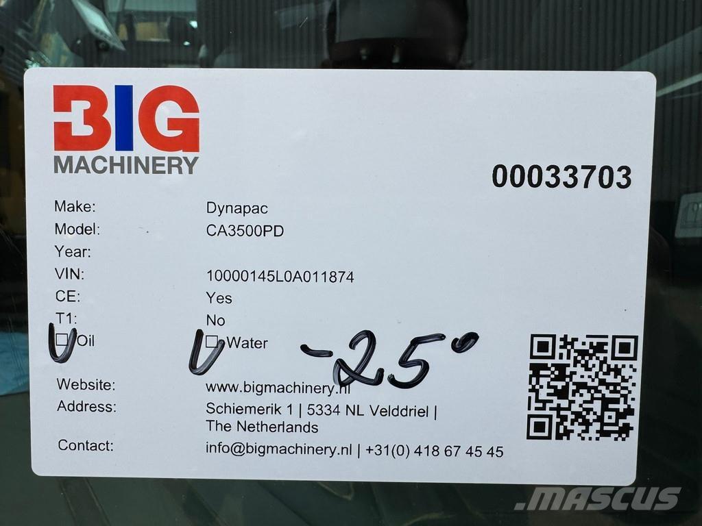 Dynapac CA3500PD مداحل أحادية الأسطوانة