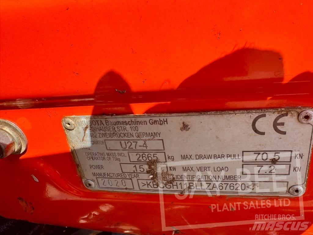 Kubota U 27-4 حفارات صغيرة أقل من 7 طن (حفارات صغيرة)