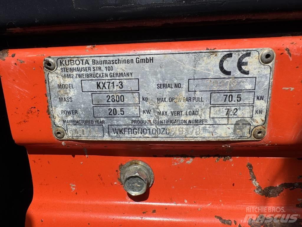 Kubota KX 71-3 حفارات صغيرة أقل من 7 طن (حفارات صغيرة)