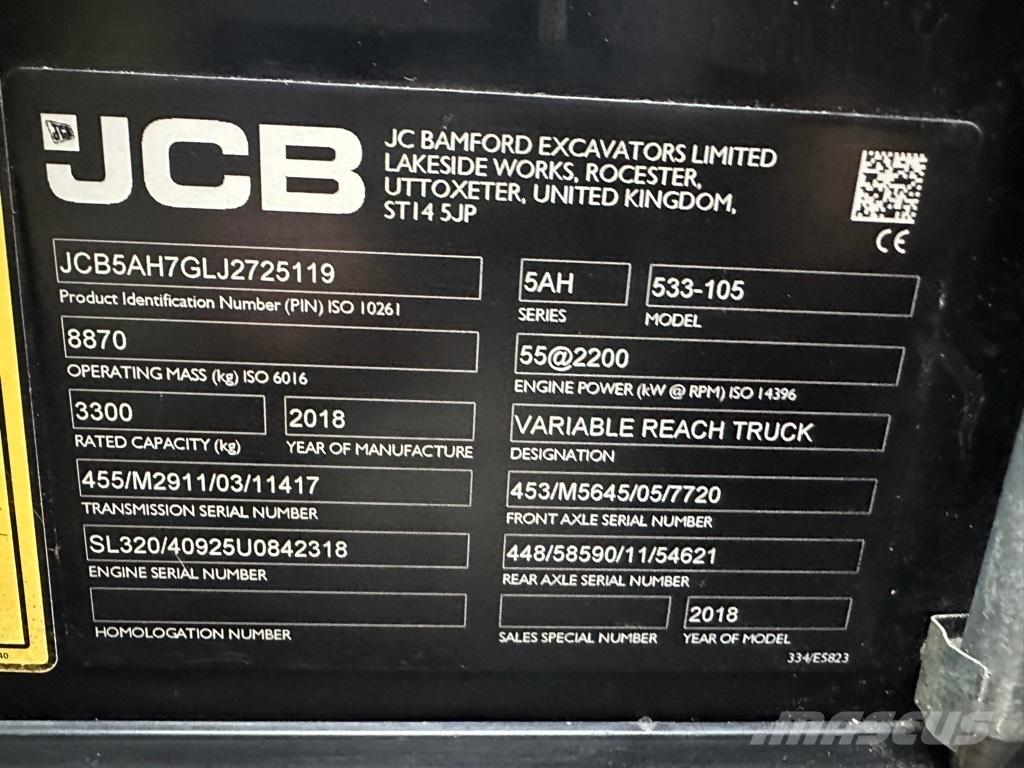 JCB 533-105 مناولات متداخلة