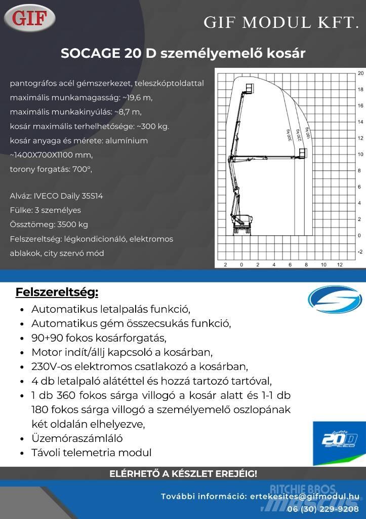 Socage 20D رافعات السارية الرأسية