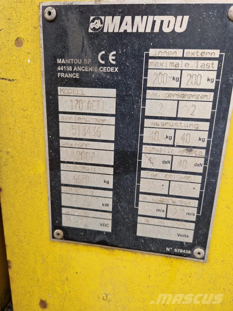 Manitou 170 AETJL رافعات سلة مفصلية