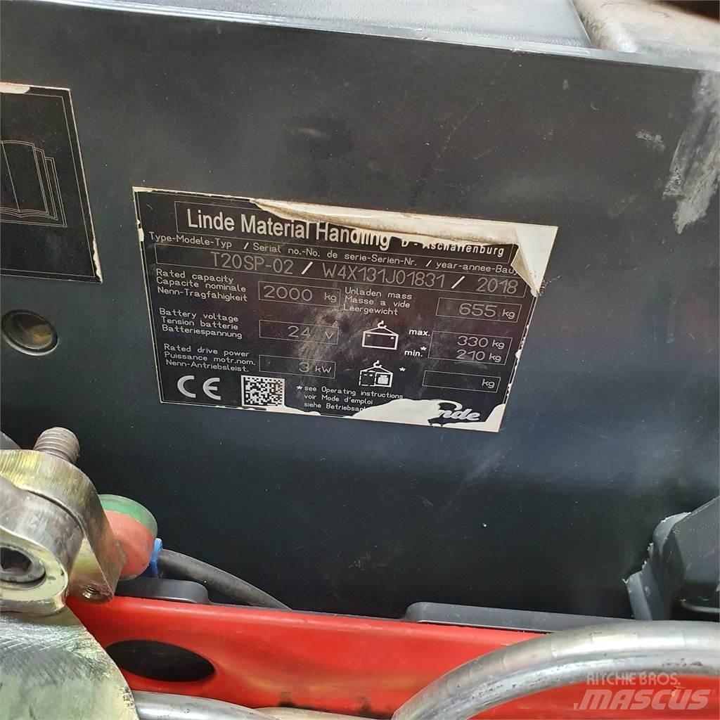 Linde T20SP-lang معدات الرفع منخفض المستوى