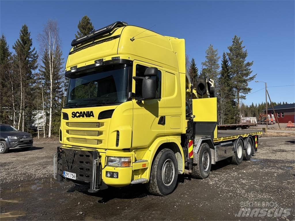 Scania R164G 8*4 شاحنات الرافعات