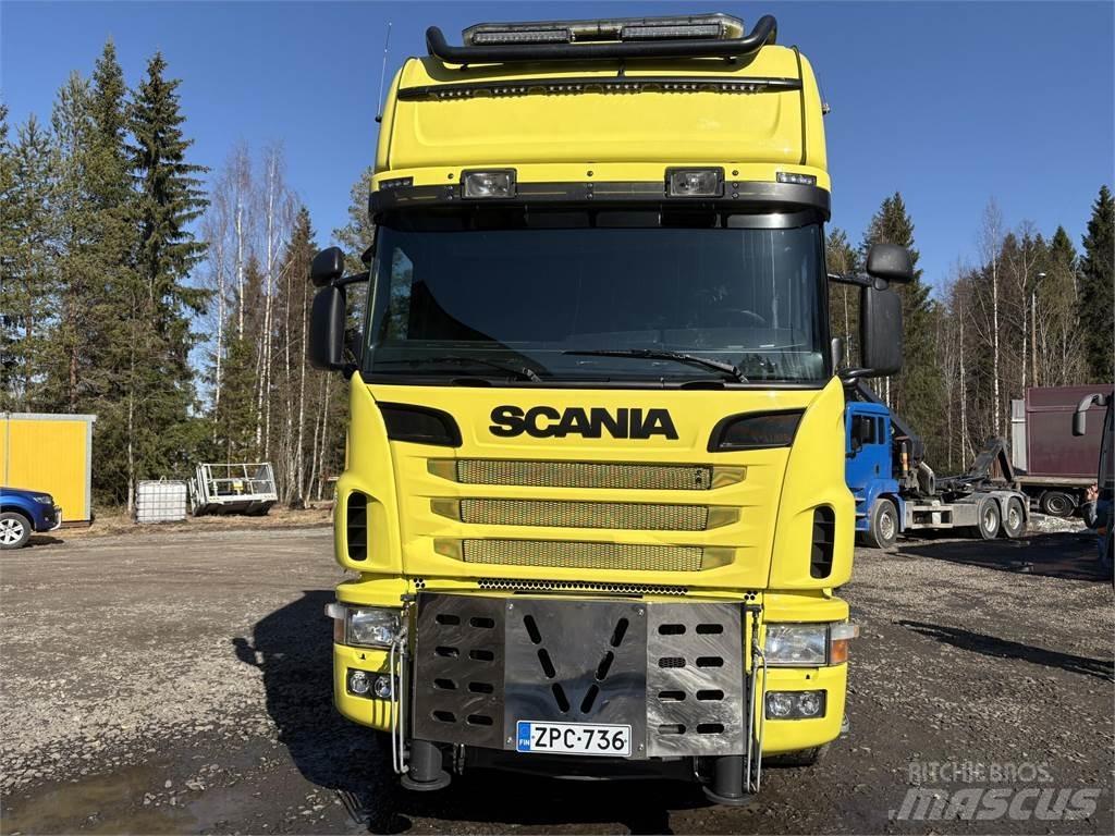 Scania R164G 8*4 شاحنات الرافعات