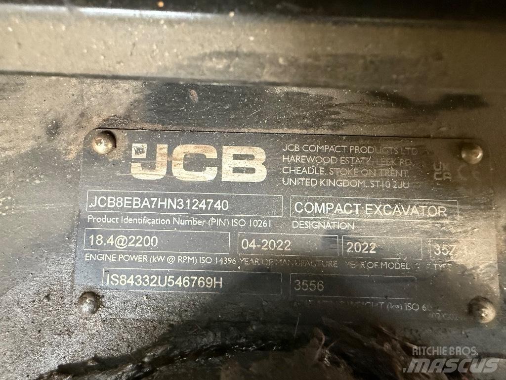JCB 35Z-1 حفارات صغيرة أقل من 7 طن (حفارات صغيرة)