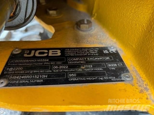 JCB 8008CTS حفارات صغيرة أقل من 7 طن (حفارات صغيرة)