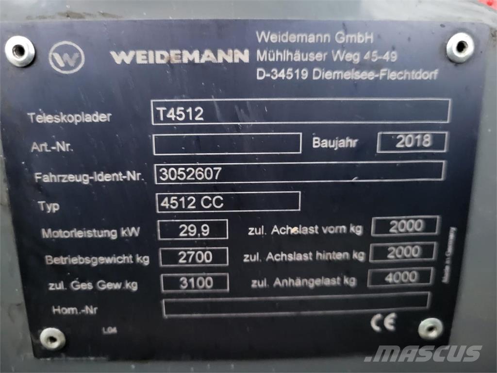 Weidemann T4512 معدات مناولة لأغراض الزراعة