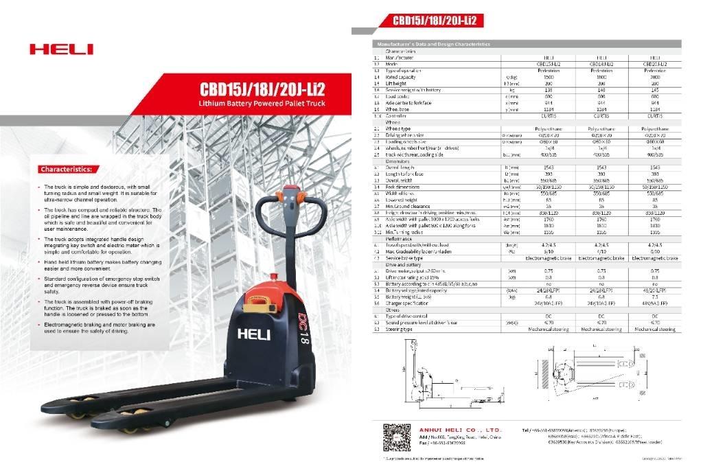 Heli CBD20 معدات الرفع منخفض المستوى