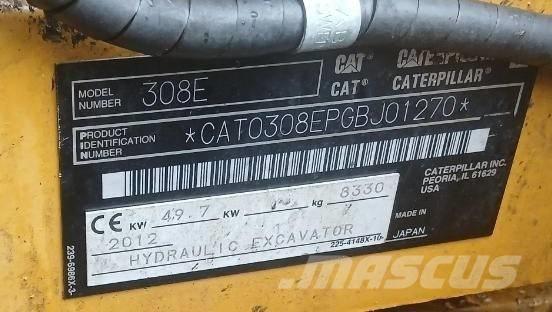 CAT 308 E CR حفارات وسط 7 طن - 12 طن