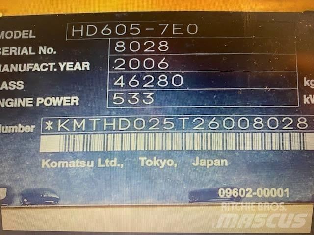 Komatsu HD 605-7 شاحنات المخلفات الصلبة