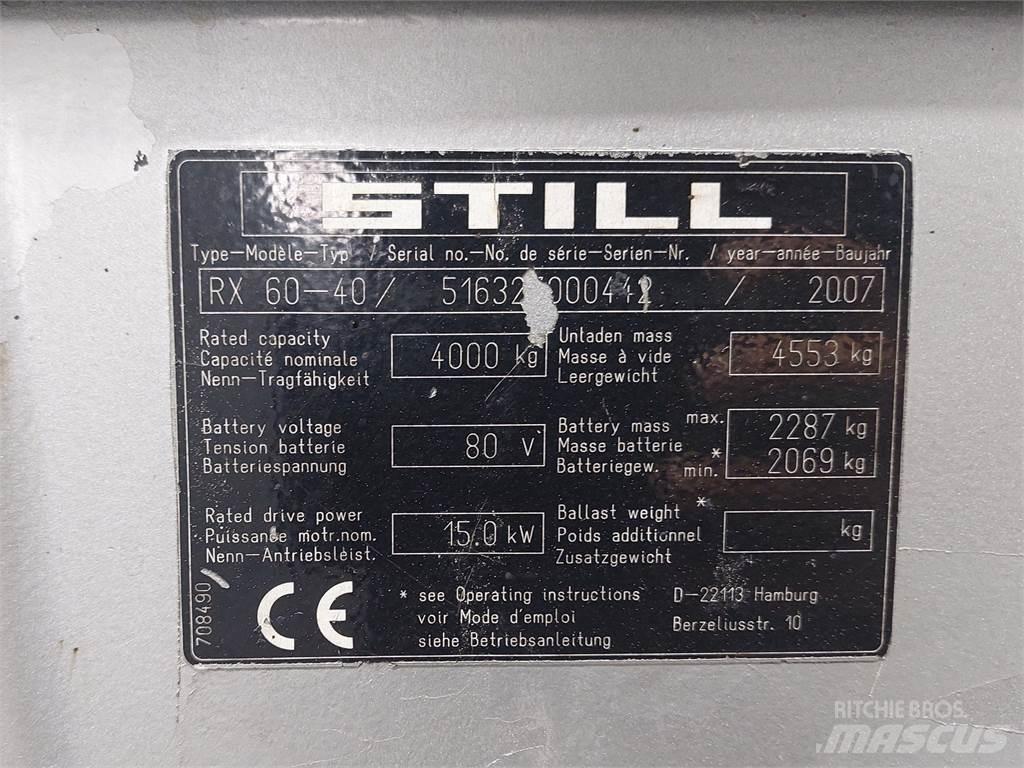 Still RX60 40 شاحنات ذات رافعات شوكية تعمل بالكهرباء