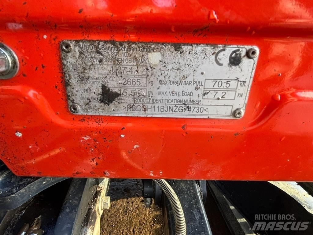 Kubota U 27-4 حفارات صغيرة أقل من 7 طن (حفارات صغيرة)