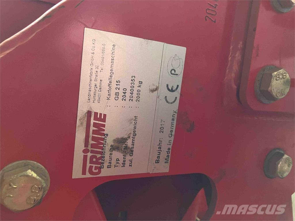Grimme GB 215 معدات زراعة البطاطس