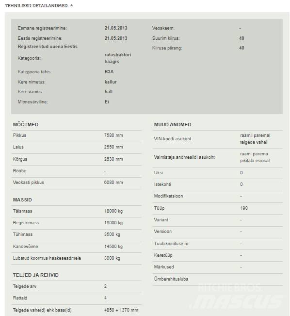 Ferrel 190 مقطورات قلابة