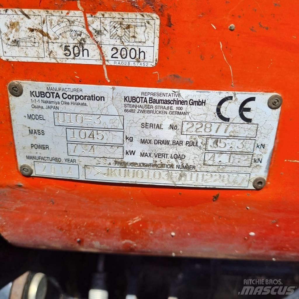 Kubota U 10-3a حفارات صغيرة أقل من 7 طن (حفارات صغيرة)