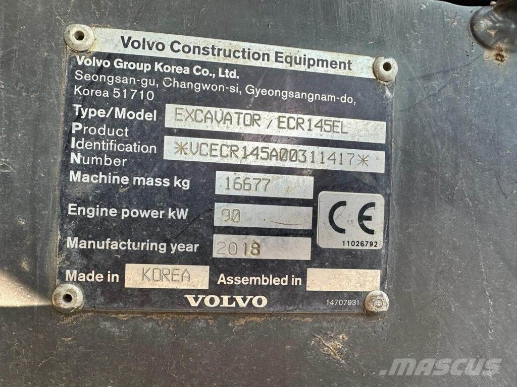 Volvo ECR145EL حفارات زحافة