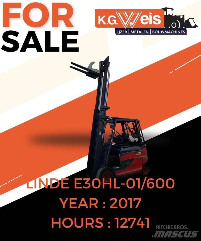 Linde E30HL01-600 شاحنات ذات رافعات شوكية تعمل بالكهرباء