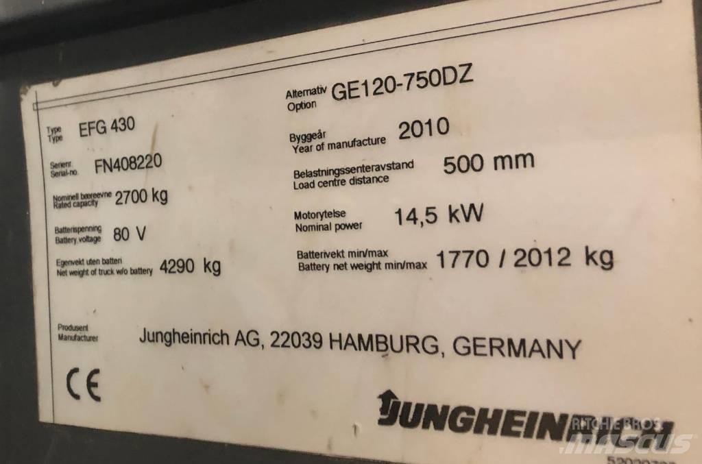 Jungheinrich EFG430 شاحنات ذات رافعات شوكية تعمل بالكهرباء