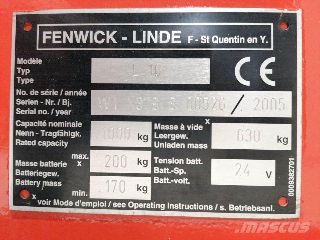 Linde L10 معدات التكديس الجوالة