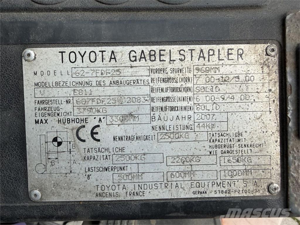 Toyota 62-7FDF25 شاحنات الديزل