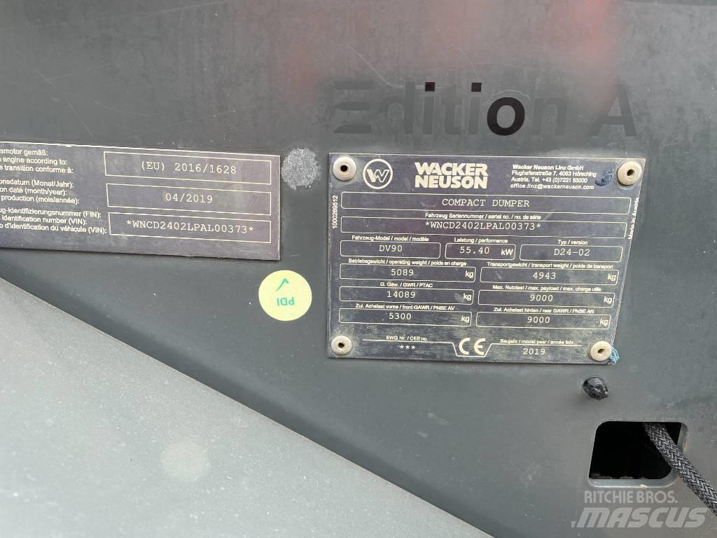 Wacker Neuson DV 90 عربات نقل قلابة للمواقع
