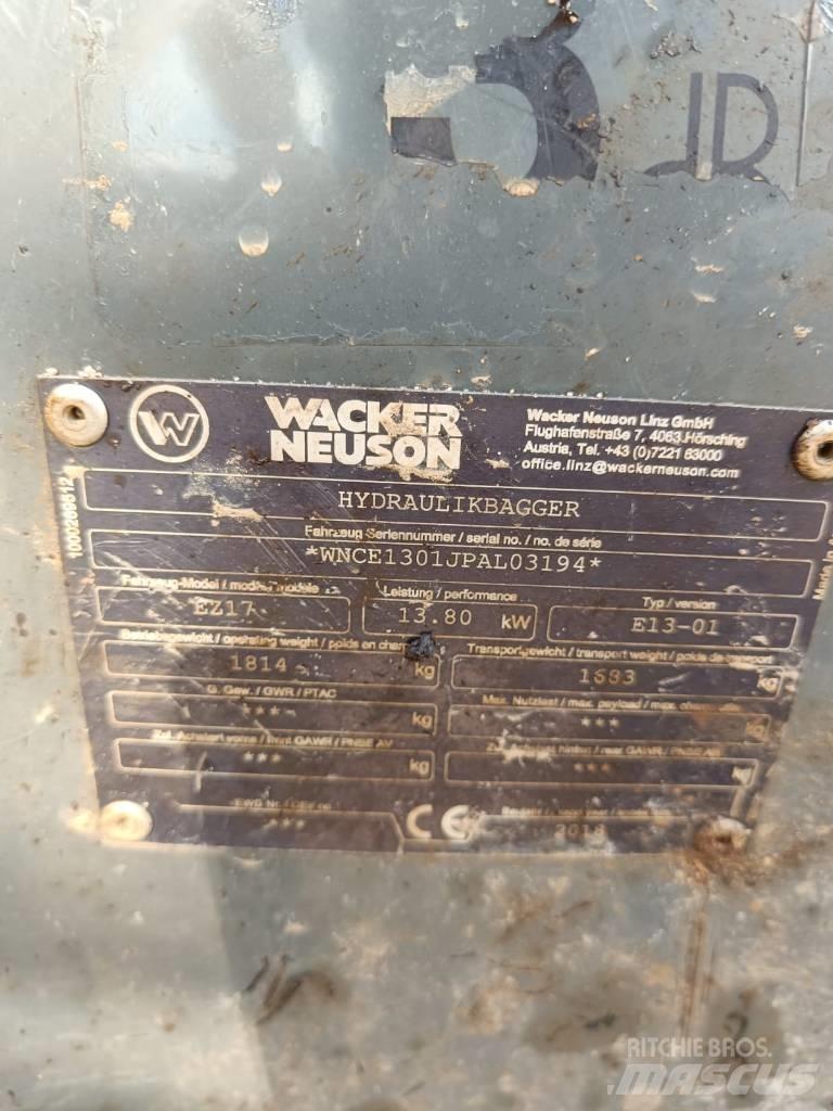 Wacker Neuson EZ 17 حفارات صغيرة أقل من 7 طن (حفارات صغيرة)
