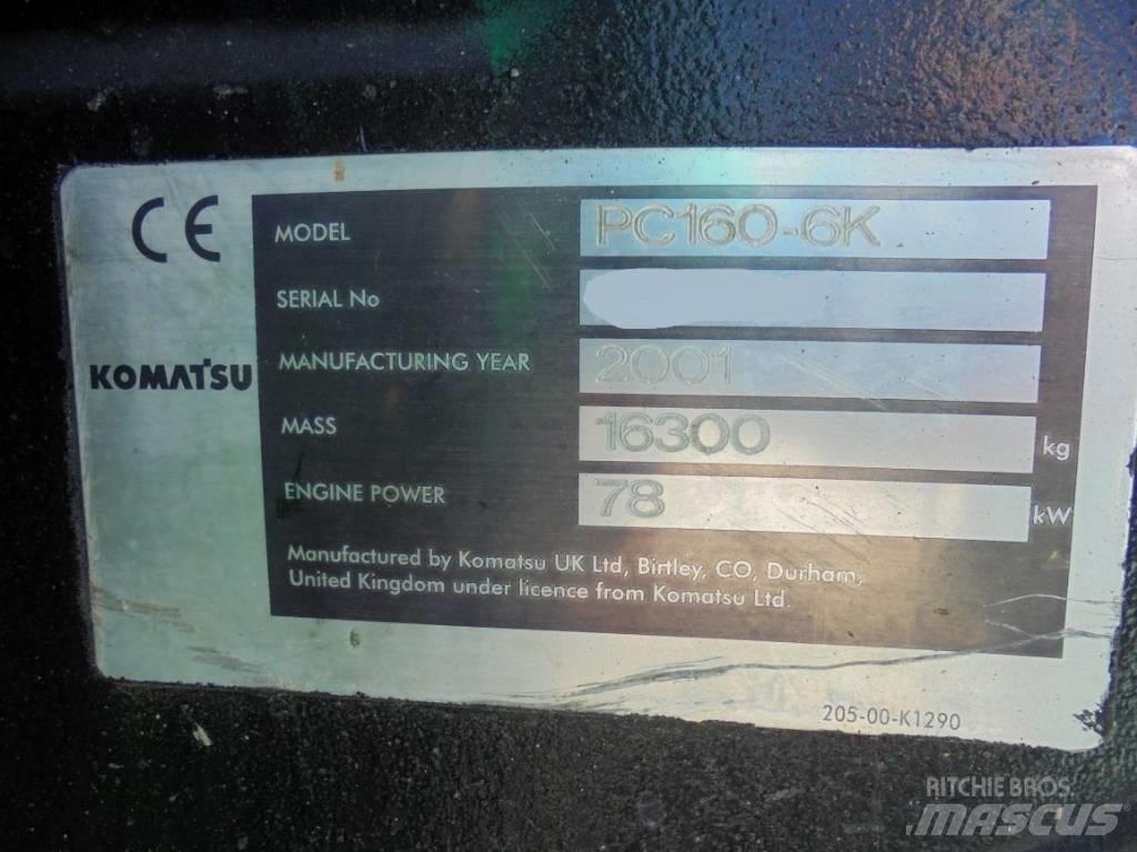 Komatsu PC 160-6K حفارات زحافة