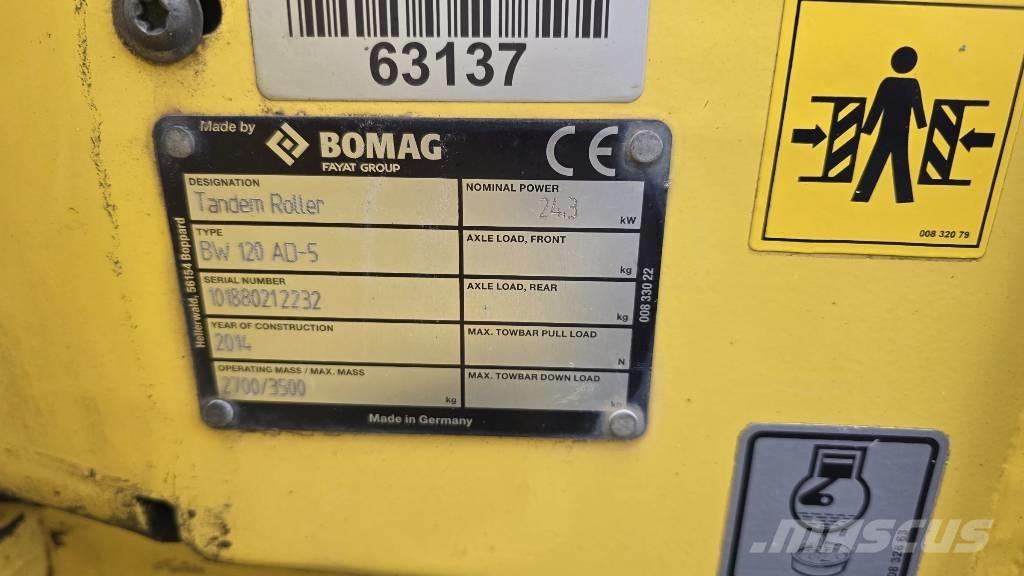 Bomag BW120-5 مداحل ثنائية الاسطوانة