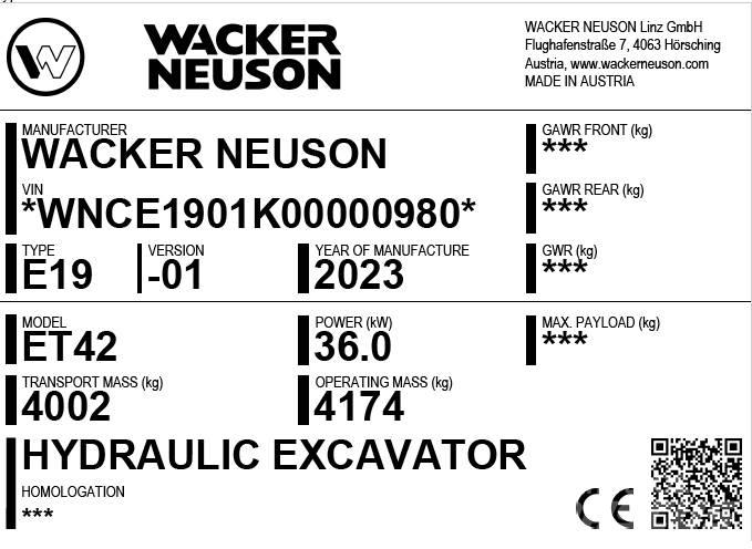 Wacker Neuson ET42 حفارات زحافة