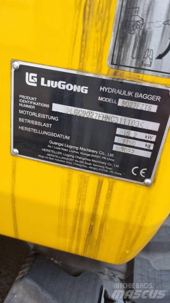 LiuGong 9027 F حفارات صغيرة أقل من 7 طن (حفارات صغيرة)