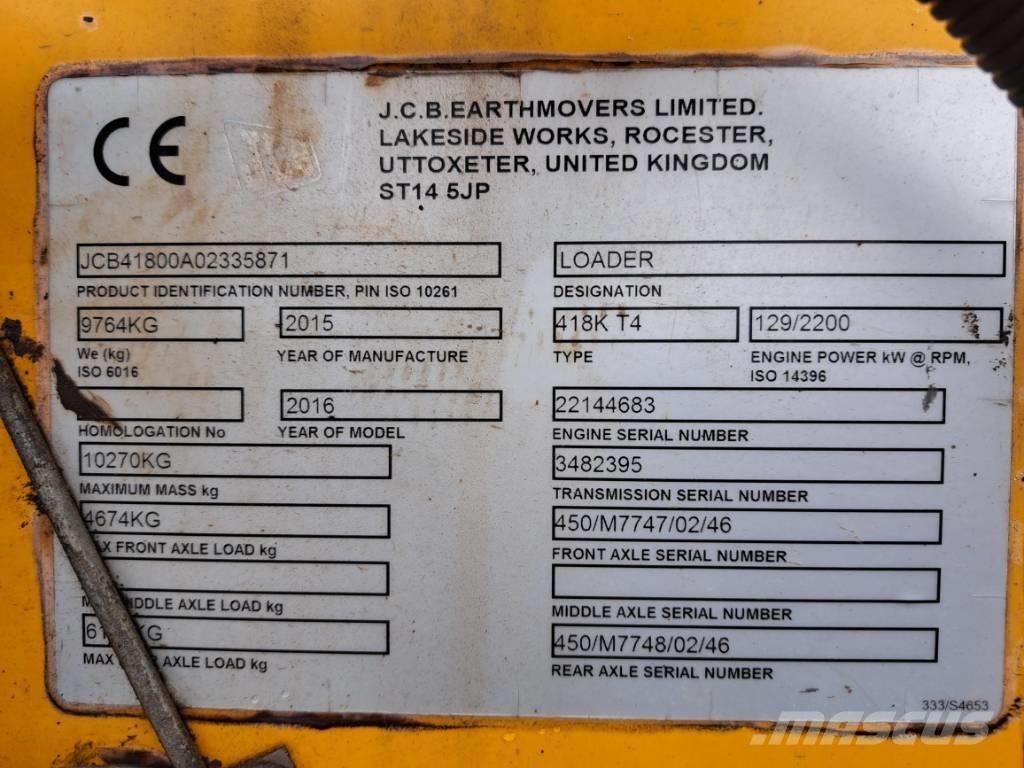 JCB 418 K لوادر بعجل