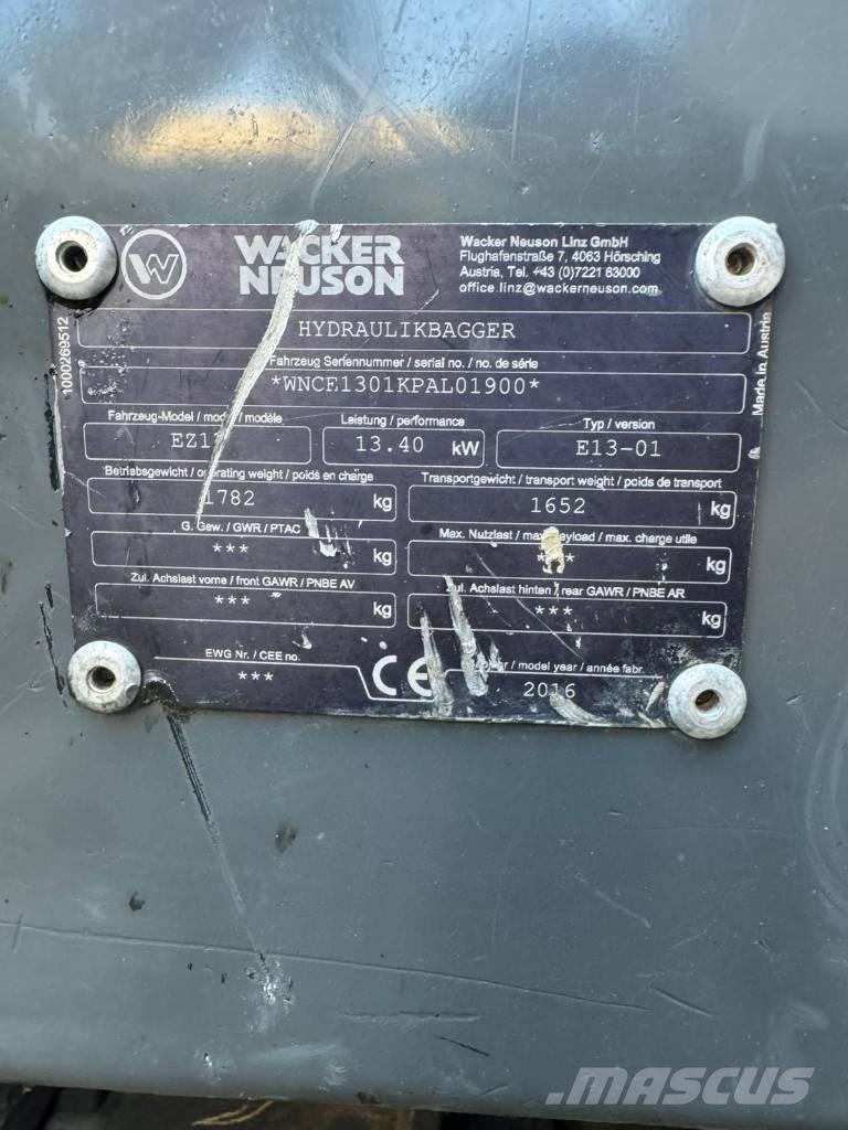 Wacker Neuson EZ 17 حفارات صغيرة أقل من 7 طن (حفارات صغيرة)