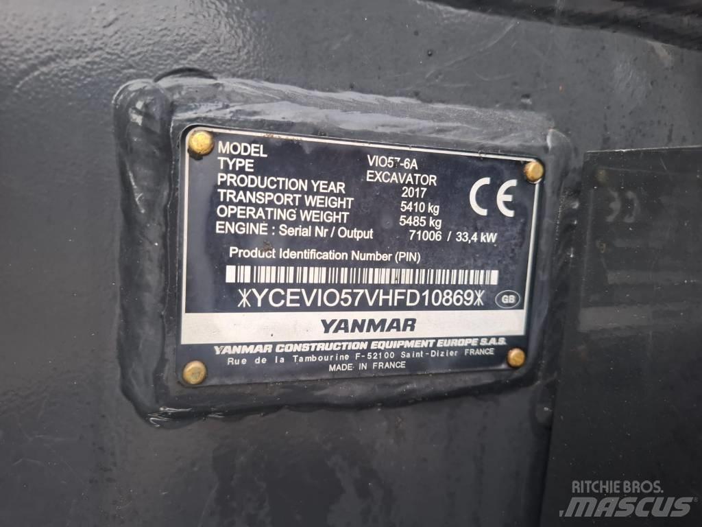 Yanmar Vio 57-6A حفارات صغيرة أقل من 7 طن (حفارات صغيرة)
