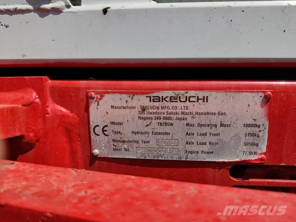 Takeuchi TB 295 W حفارات بعجل