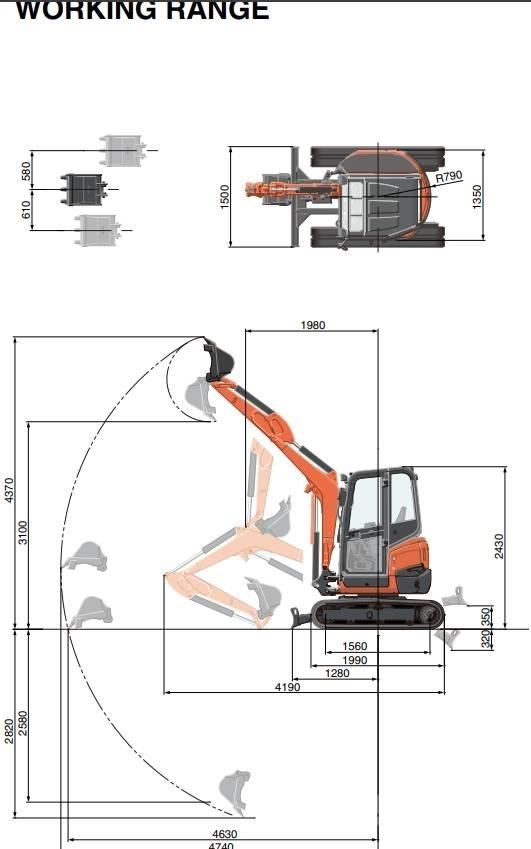 Kubota U 27-4 حفارات صغيرة أقل من 7 طن (حفارات صغيرة)
