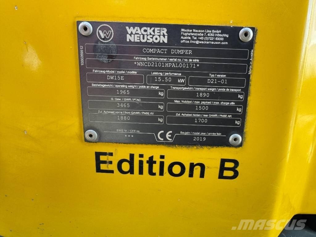 Wacker Neuson DW15e عربات نقل قلابة للمواقع