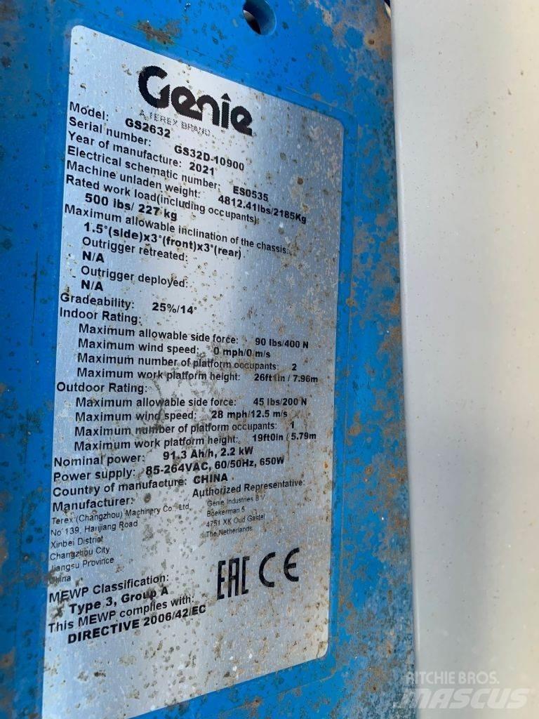 Genie GS2632 رافعات مقصية الشكل
