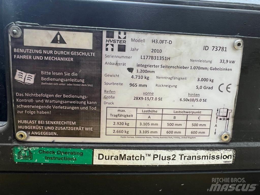 Hyster H 3.0 FT شاحنات الديزل