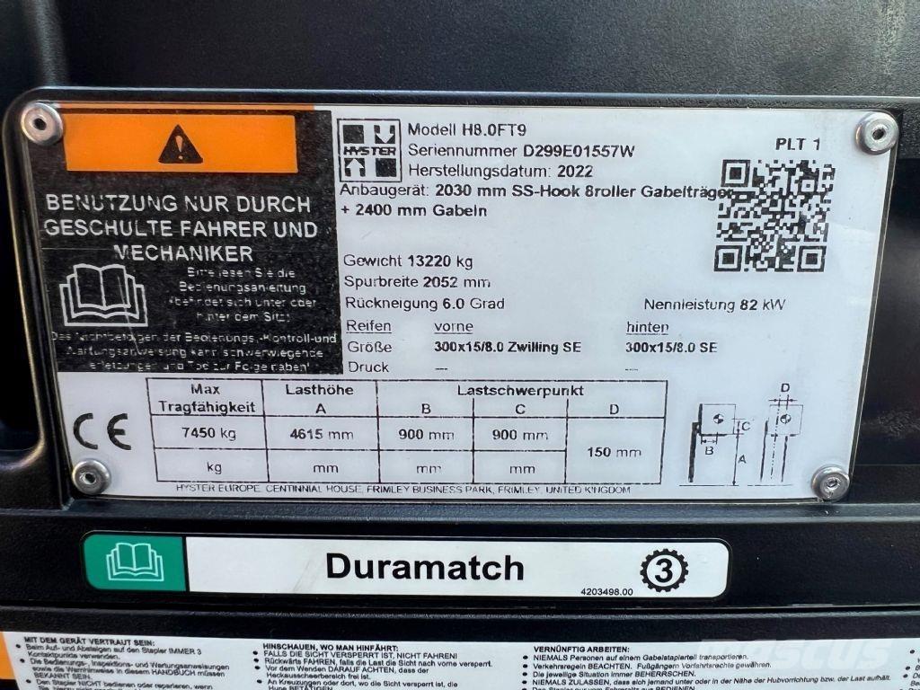 Hyster H 8.0 FT9 شاحنات الديزل