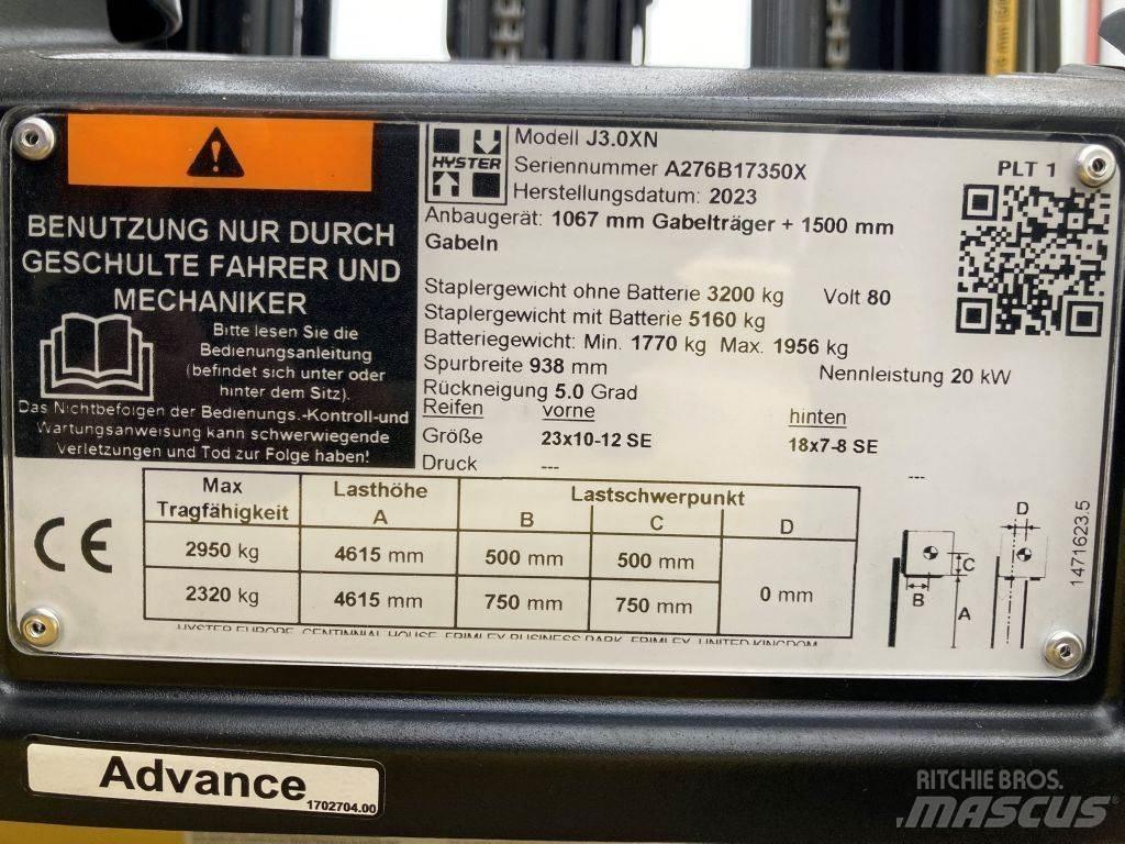 Hyster J 3.0 XN شاحنات ذات رافعات شوكية تعمل بالكهرباء
