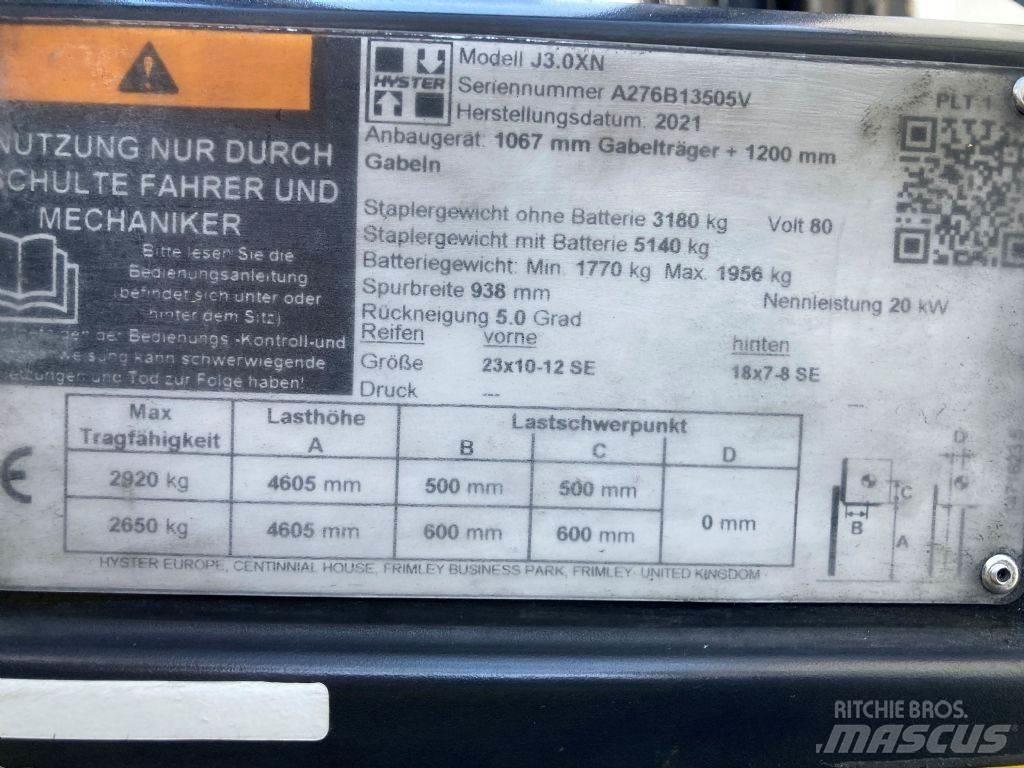 Hyster J 3.0 XN شاحنات ذات رافعات شوكية تعمل بالكهرباء