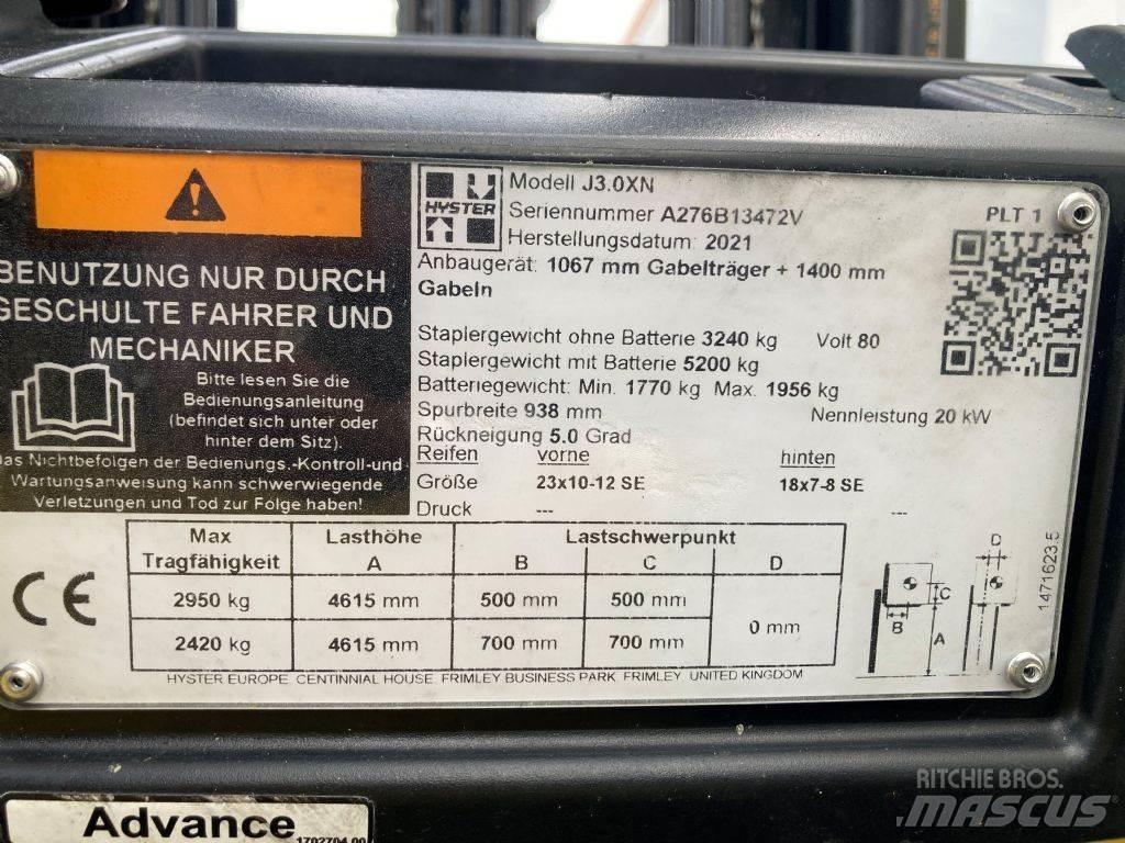 Hyster J 3.0 XN شاحنات ذات رافعات شوكية تعمل بالكهرباء